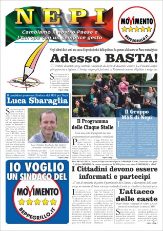 Prima pagina giornale elettorale